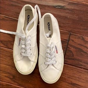 White Superga Shoes